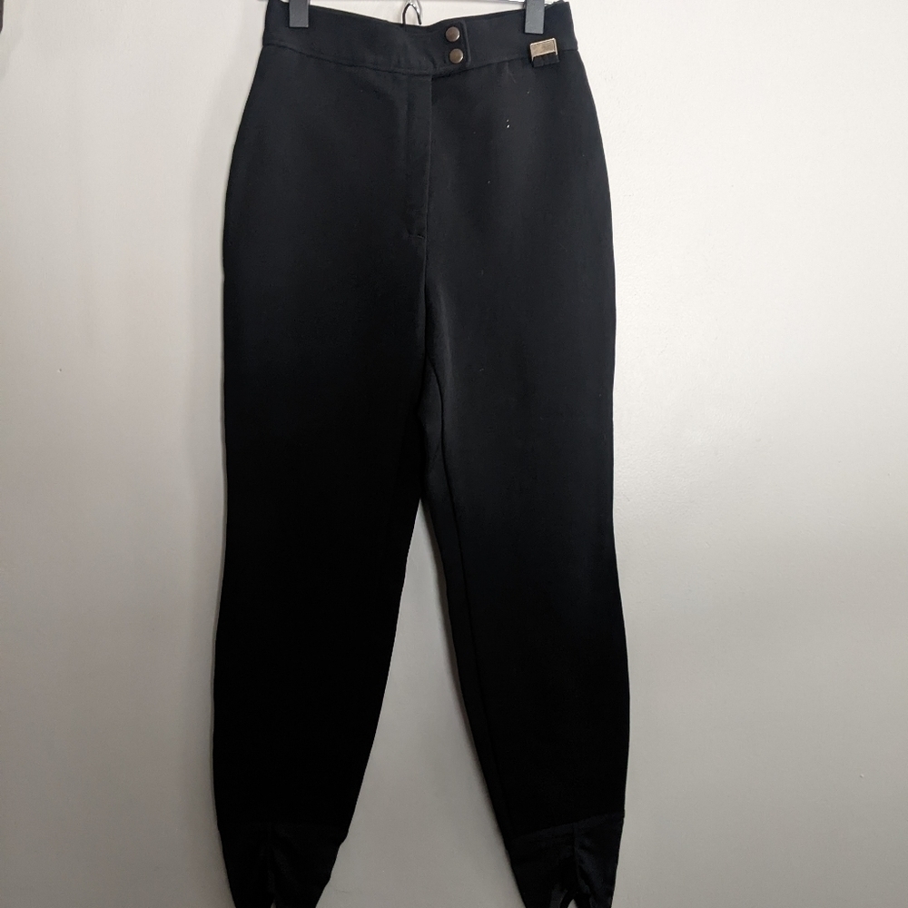 Schoeller of Switzerland Ski Pants Black Stirrup Size 8 - Picture 3 of 9
